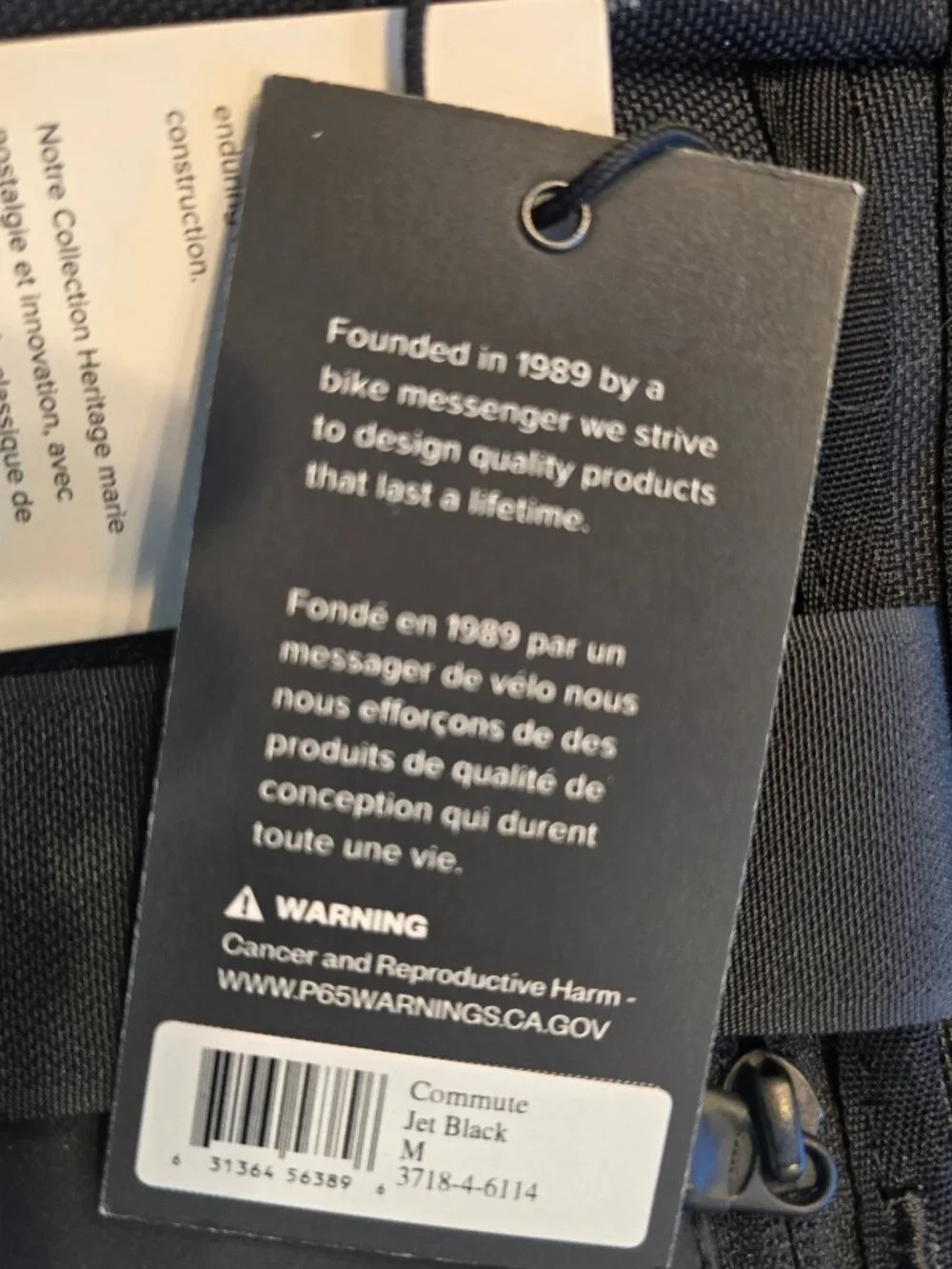 NWT Timbuk2 Commute Jet Black Medium